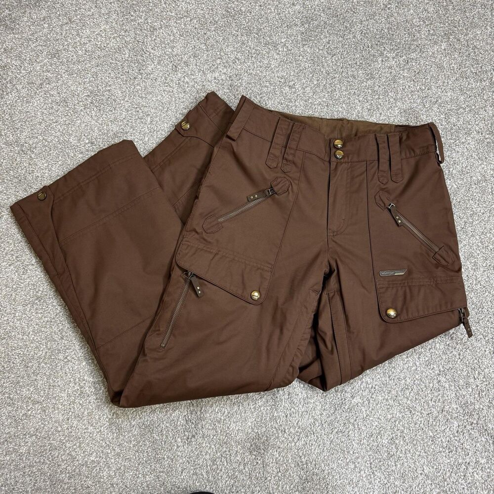 SIMS Snowboarding Pants Womens Small Brown Insulated Cargo Ski Snowboard Winter